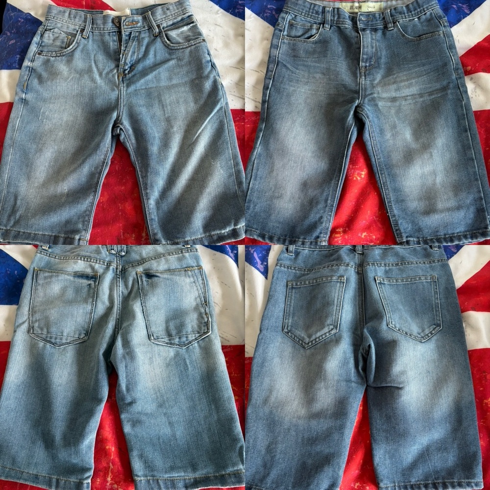 2 Pairs of Denim slim fit shorts